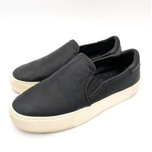 UGG Australia Jass Women's Leather Slip-On Sneakers Black/White Size US8 EU39